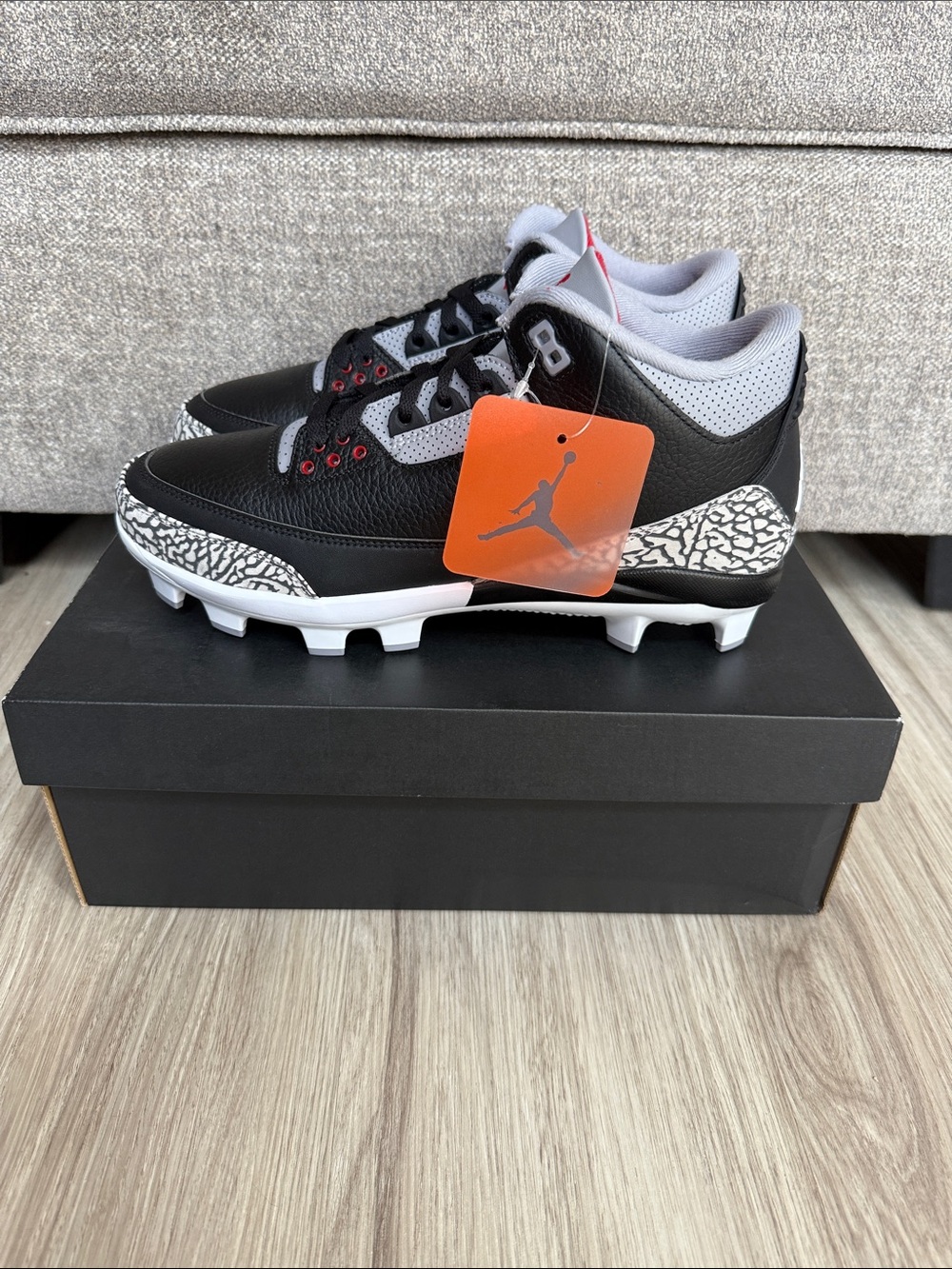 Jordan 3 Retro MCS Baseball Cleats Men’s 10.5 FZ8627-001